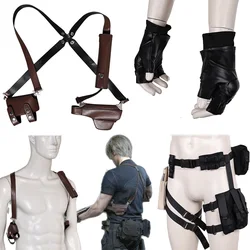 Fantasia Leon Tactical Harness Belt Biohazard Game Hazard Bio Re Cosplay Costume Accessories Men Halloween Carnival Party Props