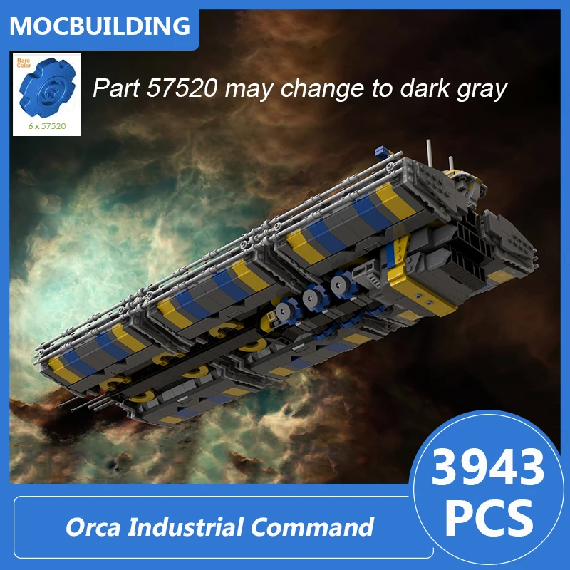 Orca Industrial Command 1/3000 Scale Model Moc Building Blocks Diy Assemble Bricks Space Educational Collect Toys Gifts 3943PCS