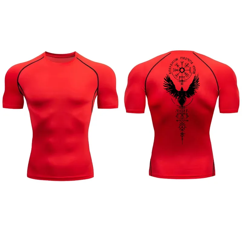 Compression Shirts for Men Short Sleeve Gym Workout Fitness Undershirts Quick Dry Athletic T-Shirt Top 850