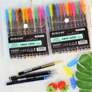 Bút long lanh Highlighter đặt đến trường học và văn phòng, sách tô màu, tạp chí, vẽ, vẽ nguệch ngoạc, đánh dấu nghệ thuật, bút gel, 12 màu 8 PIN BÁN HÀNG CHÍNH VỚI SHINE - 1