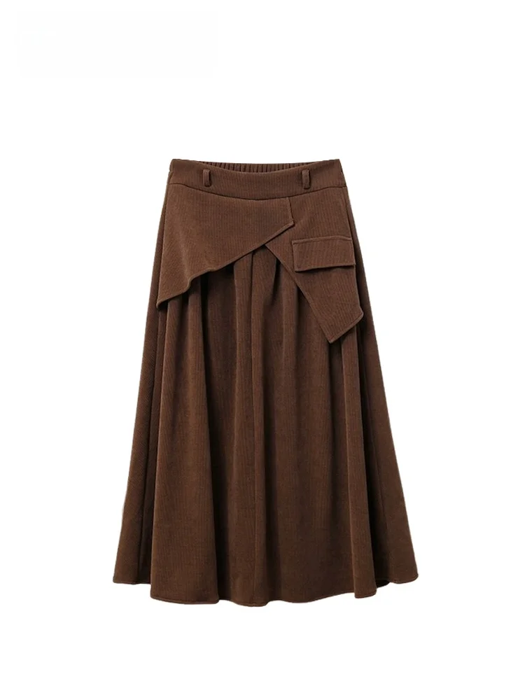 

High Waist Fce Lined A-Line Skirt for plus Size Women Spring Faionable Cara CLUB Design Casual Commute Sle