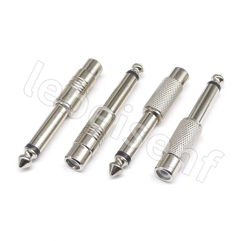 2pcs Nickel-plated 6.5 turn lotus female head rca female mixer audio conversion head 6.5mm plug to AV port