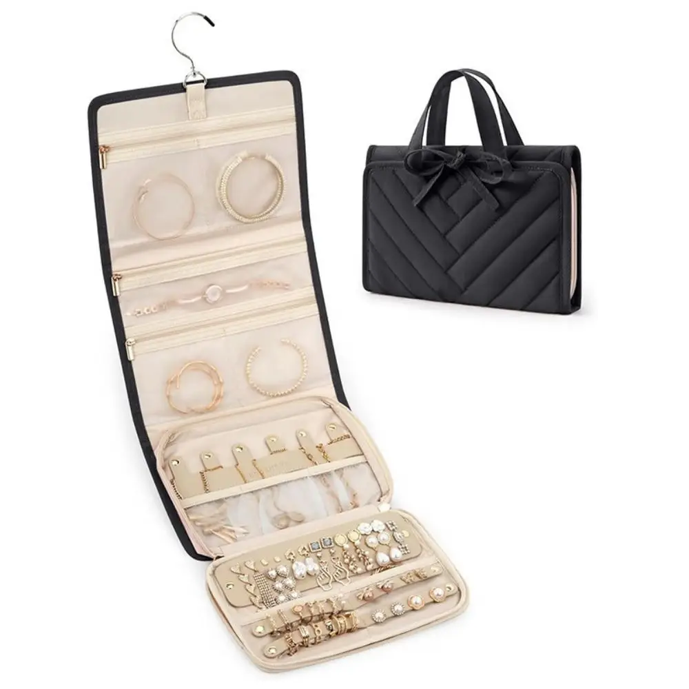 

Дорожный органайзер для ювелирных изделий большой емкости, складная многофункциональная сумка для хранения ювелирных изделий, портативный органайзер для ювелирных изделий