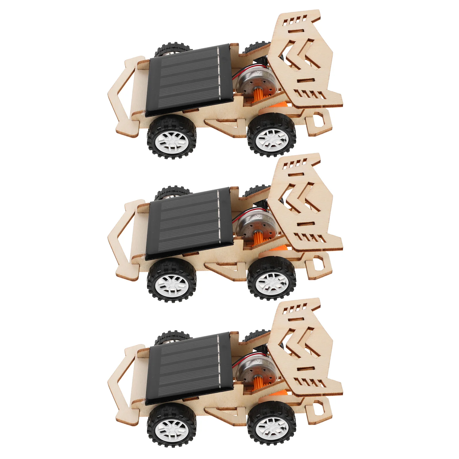 Kit de voiture à tige à énergie solaire, 3 ensembles, bricolage, expérience scientifique éducative électrique, Kit de voiture à énergie solaire pour enfants