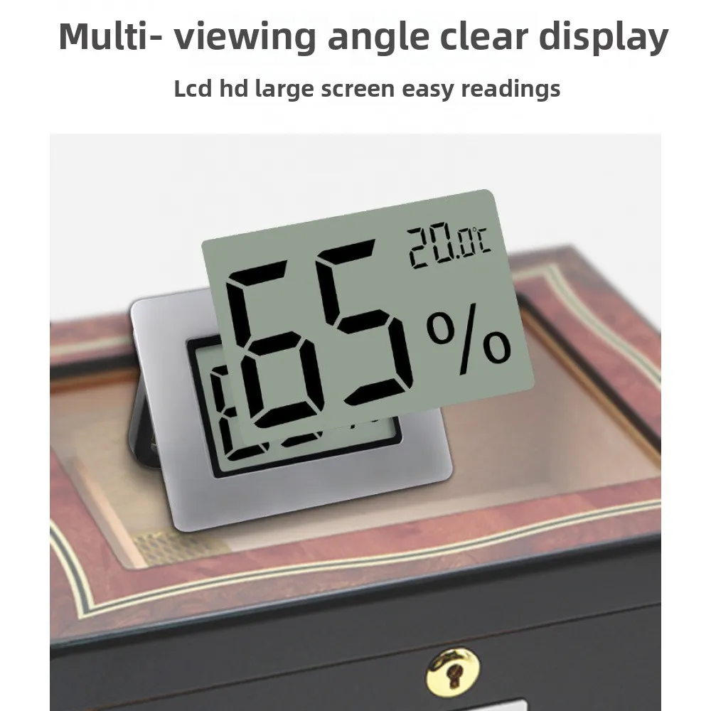 

Embedded Temperature and Humidity Meter 0℃-50℃ LCD Digital Thermometer 10%~99%RH Hygrometer for Wine Cabinet/Cigar Box