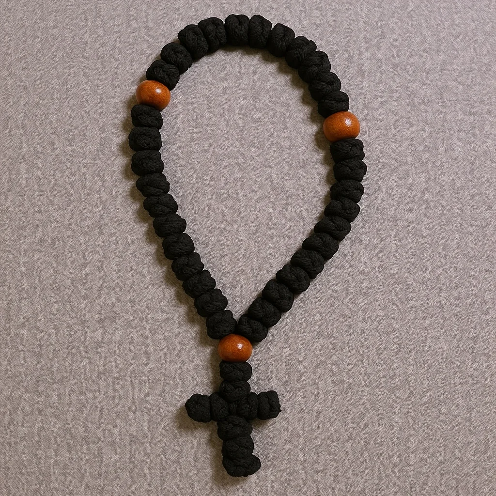 

Плетеный браслет с крестом, плетеная веревка, деревянные четки, религиозные украшения для женщин и мужчин, вера, медитация, христианские подарки