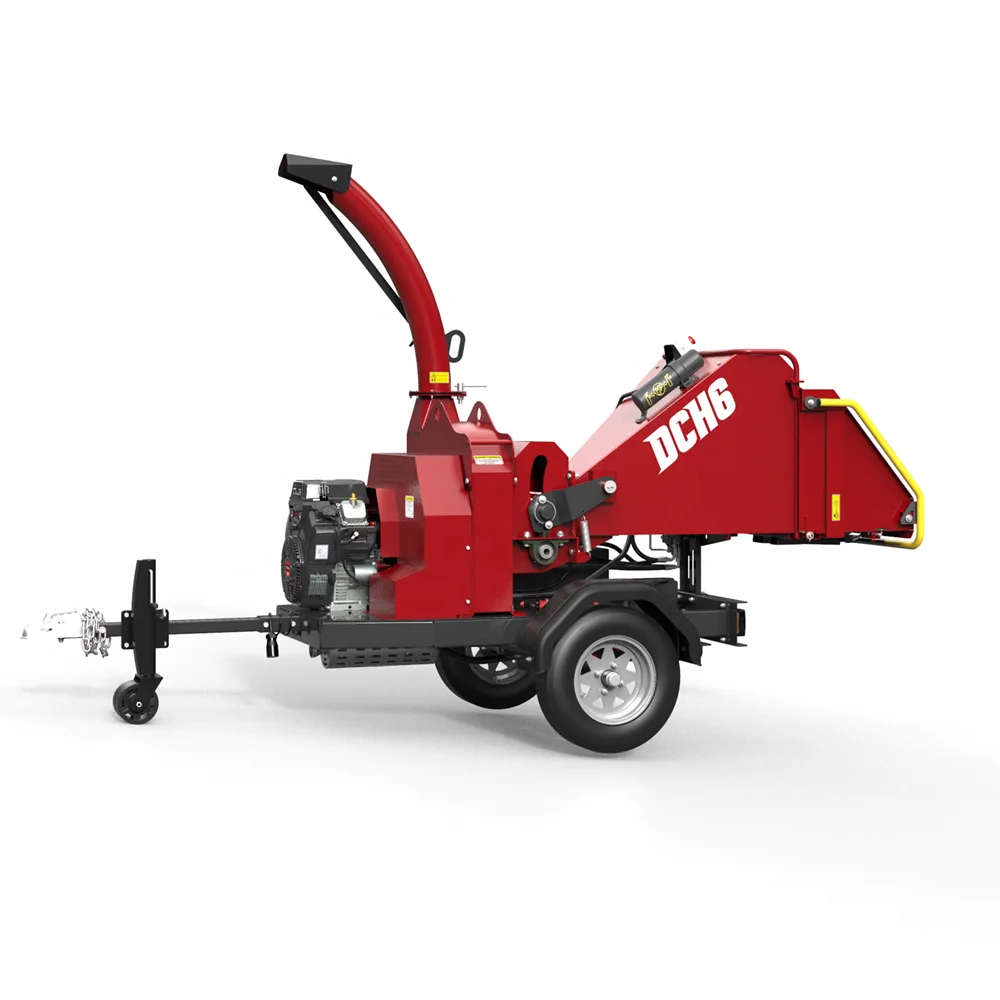 16 inch capacity 25hp Twin cylinder gasoline engine hydraulic feeding wood chipper DCH6