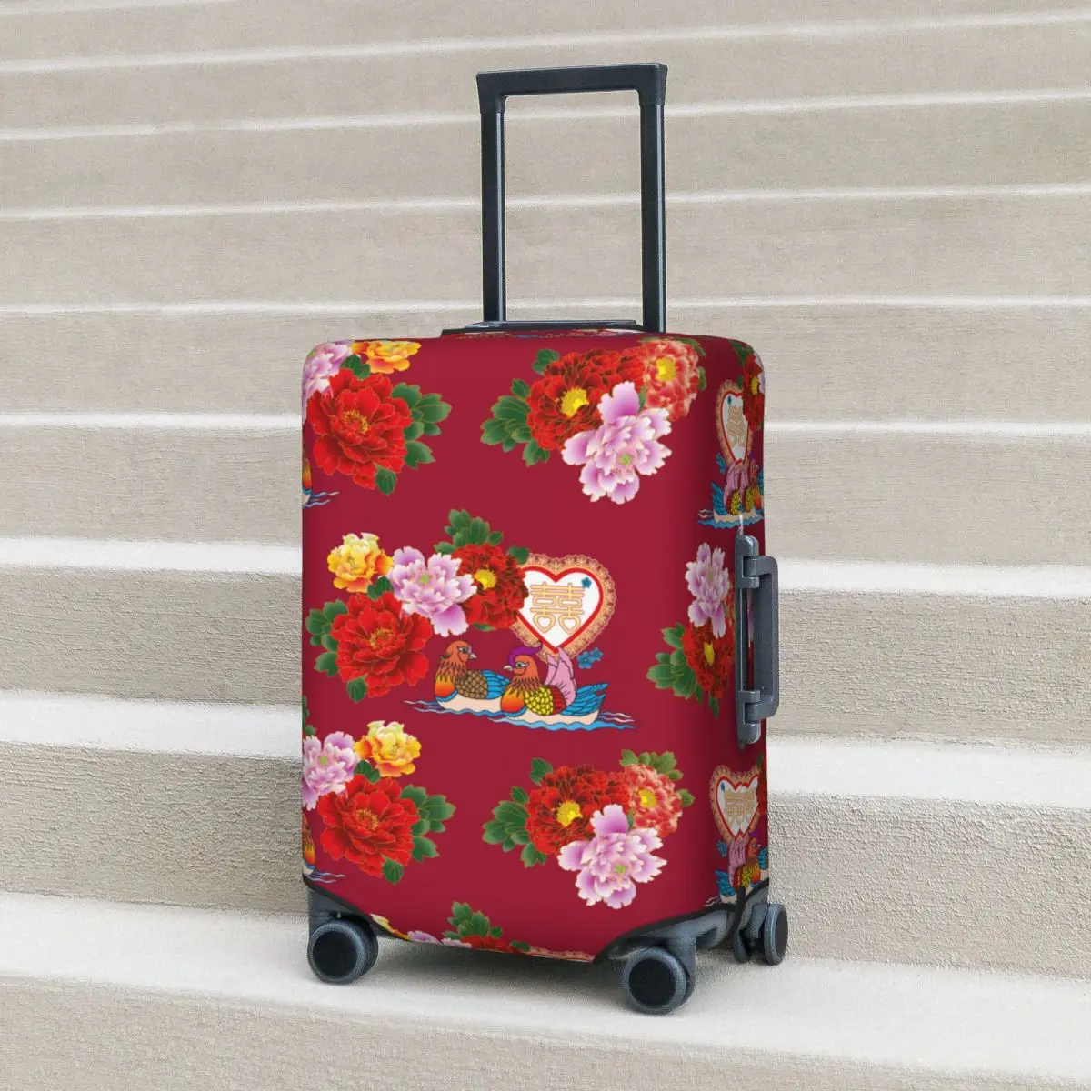 

Luxury Flowers Suitcase Cover Holiday Luxury Strectch Luggage Accesories Business Protection