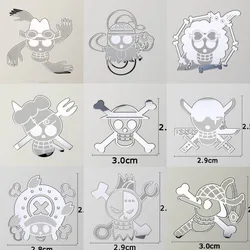 One Piece Metal Sticker Cartoon Anime Character Avatar Luffy Zoro Anime Mobile Phone Computer Case Metal Sticker