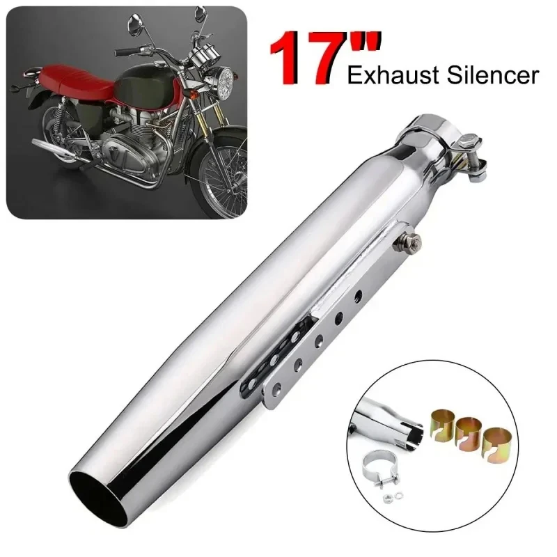 For escape Harley Exhaust pipes Triumph Pit Bike Escape Honda Suzuki Moto Retro Modified 38/40/43/45mm Motorcycle Straight Pipe