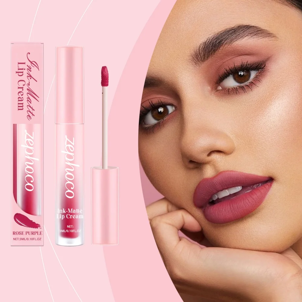 

Матовая губная помада Rose Purple Fairy, гладкая, не вытягивающая, не оставляющая пятен, стеклянный отбеливающий артефакт, усовершенствованный внешний вид тумана