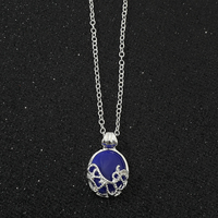 Popular Movie Vampire Diaries Necklace Elena Gilbert Vervain Romantic Crystal Pendant Necklace For Women Charm Jewelry