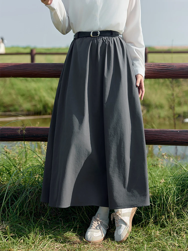 

Женская юбка-миди А-силуэта Deep ey: винтажная, с завышенной талией, стройнящая, струящаяся, длинная, расклешенная юбка-солнце для офиса