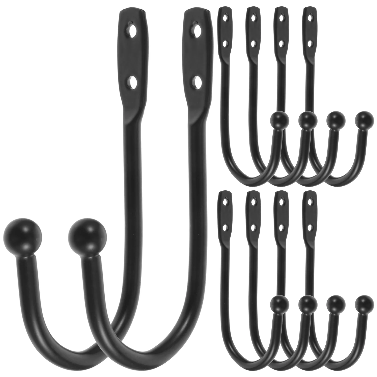 

10 Pcs Clothing Decorative Curtain Fixed Tie Simple Retro Country Style Decoration Hook Wall Mounted Hanging Hooks Metal Coat