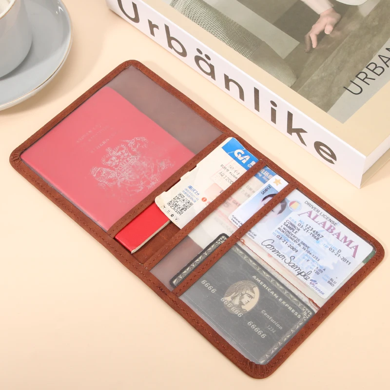 LONNY cross-border driver's license leather case car document folder Amazon hot-selling passport bag change purse card holder