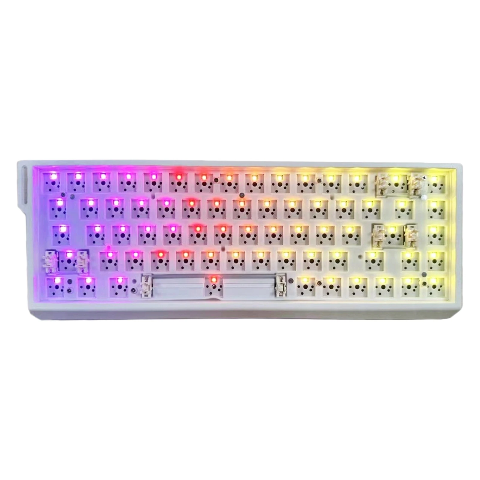 Mechanical Keyboard 68 Keys Triple Mode Bluetooth-compatible 5.0 2.4G Hot Swap RGB Gasket Structure PBT DIY