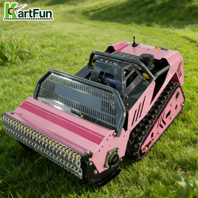 Electric Start Remote Control Lawn Mower 224cc 1000mm Cutting Width Gas Power RC Mower for Large Garden Park Community Green