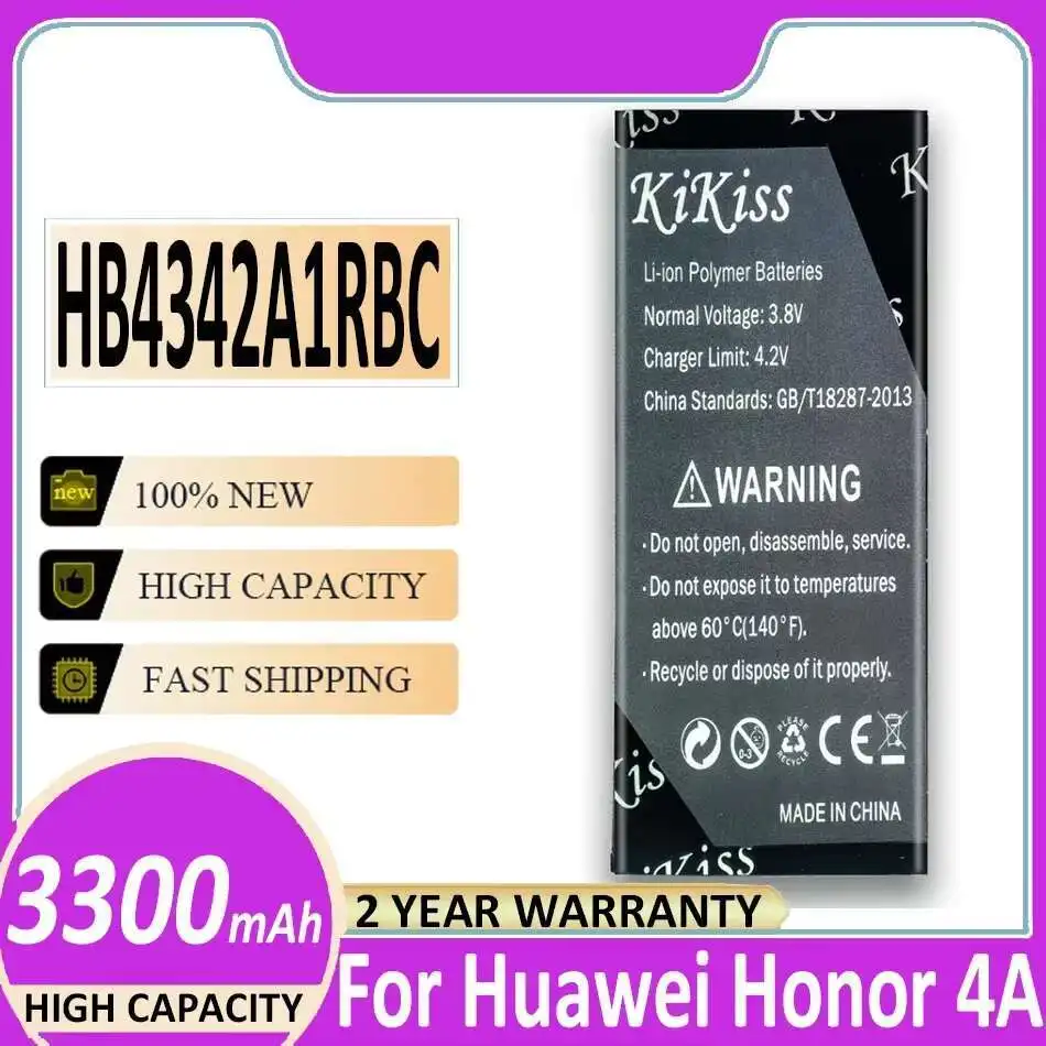 

Прочный аккумулятор для мобильного телефона Huawei Honor 4A Honor4a Scl- TL00 AL00 CL00 3300 мАч HB4342A1RBC
