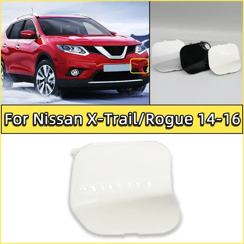 

Car Front Bumper Tow Hook Eye Trailer Cover Cap For Nissan X-Trail Rogue T32 2014 2015 2016 Towing Hook Hauling Lid Garnish Trim