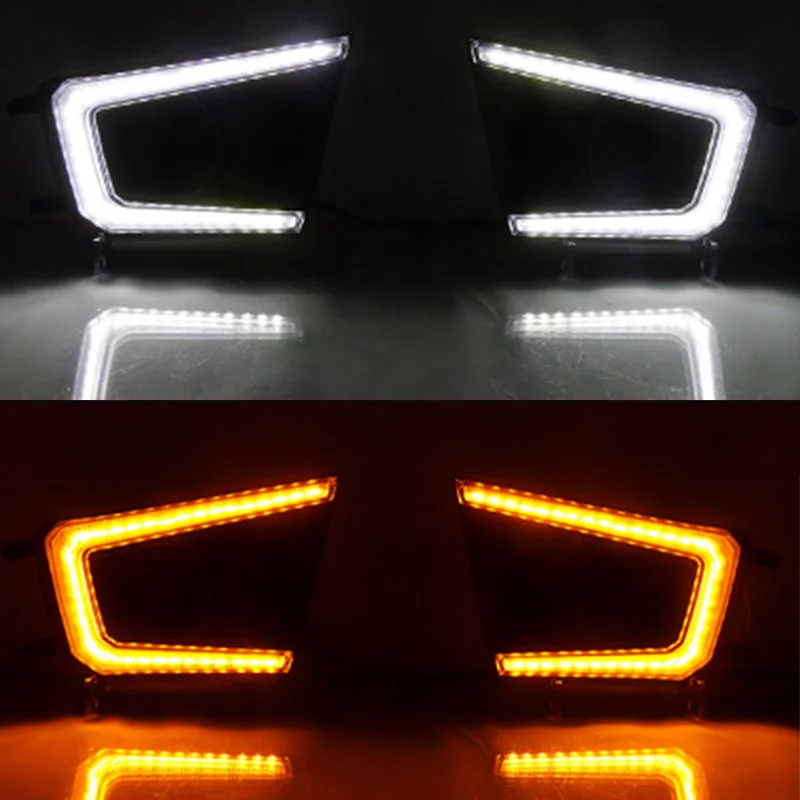 

Led Daytime Running Lights Dynamic Turn Signals Front Bumper Fog Lamp For Toyota Tacoma 2011 2012 2013 2014 2015 Accessories