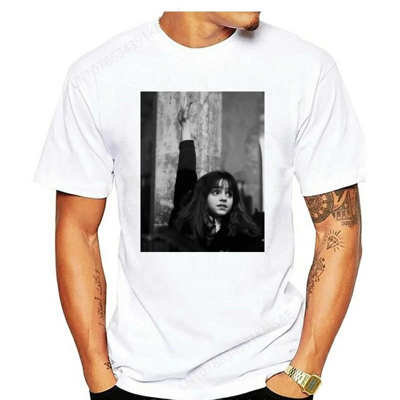 Emma Watson Girl White Printed Short Sleeves Cotton WomenMenUnisex Fashion T Shirt Tee T-shirt