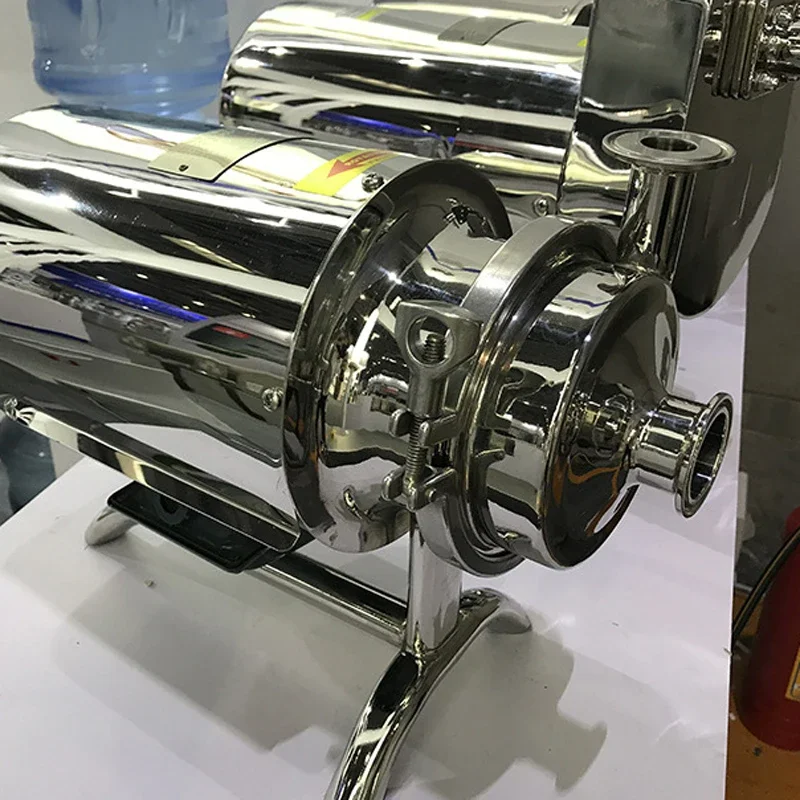 110 فولت/220 فولت 304 الفولاذ المقاوم للصدأ الغذاء الصف مضخة طرد مركزي المشروبات الصحية 3T/ساعة الحليب السائل مضخة صحية