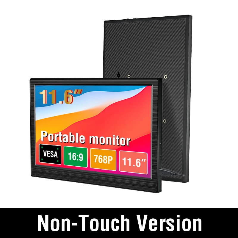 11.6 Inch Portable Touch Monitor Non-touch Optional 16:9 Gaming Computer Expand Display For XBox PS4/5 Switch Loptop