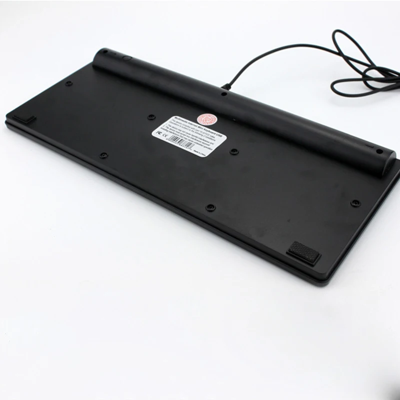 Mini Teclado Multimídia com Fio, Ultra Fino, Silencioso, Tamanho Pequeno, 78 Chaves, Compacto, USB, Laptop, PC, Casa, Escritório, Teclado Gamer