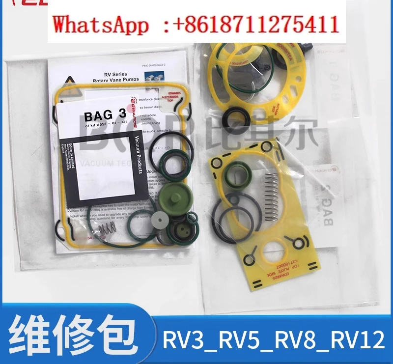 EDWARDS Edward RV3/5/8/RV12 Kit de mantenimiento de bomba de vacío A 65201131   Accesorios Manga del eje