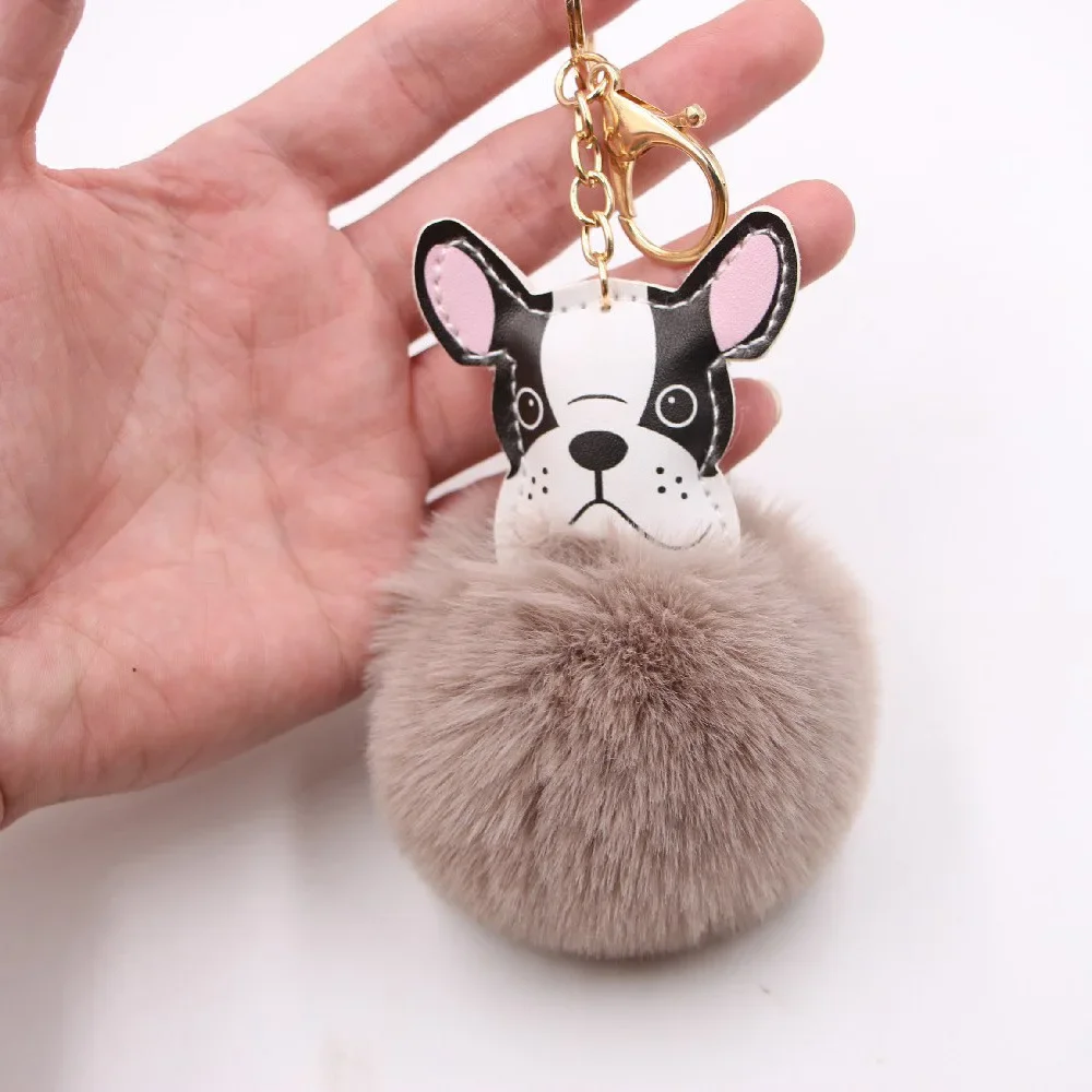 New Leather Plush Puppy Wallet Accessories Keychain Pendant Personalized Simple Fashion Plush Boutique Senior Birthday Gift