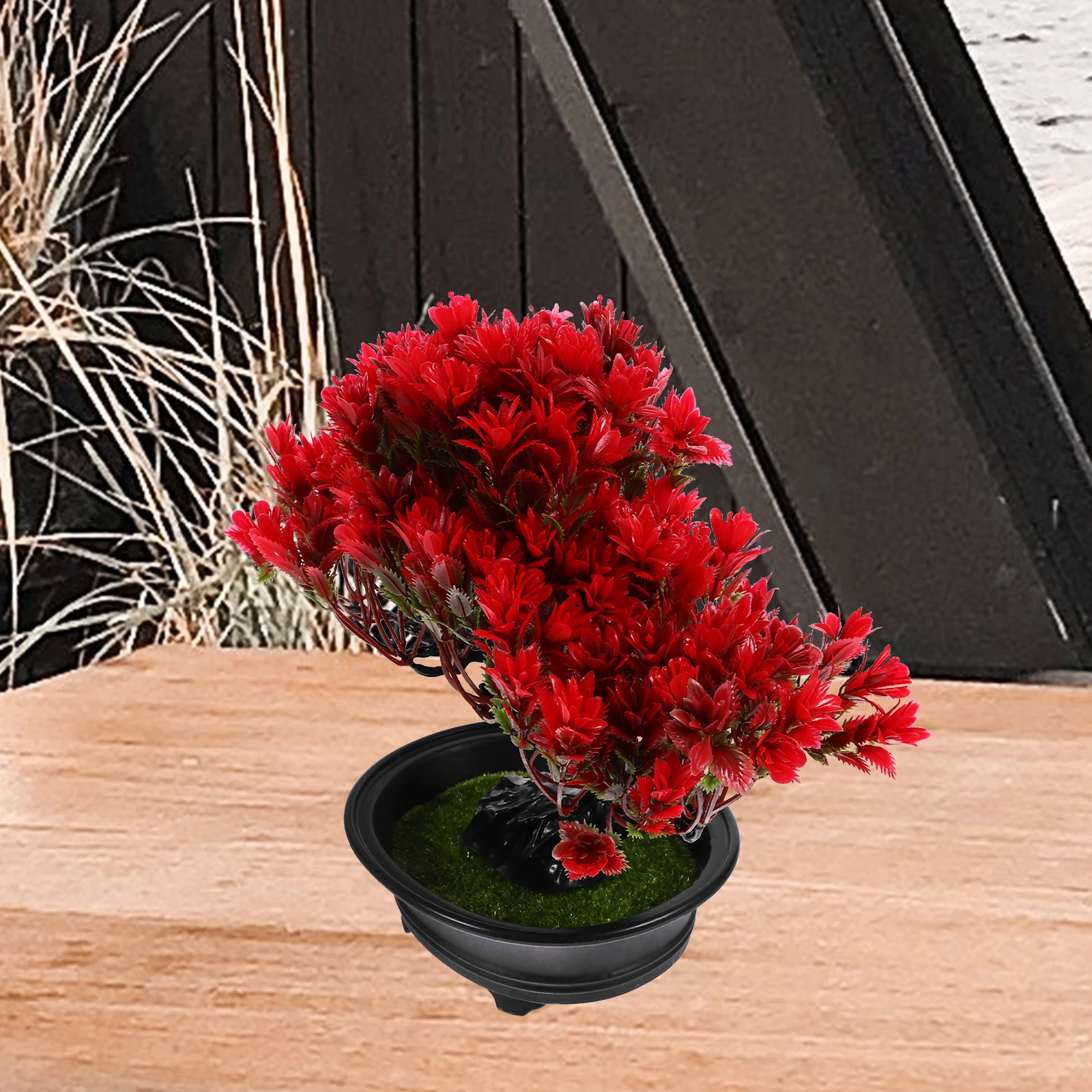 

Artificial Bonsai Tree Realistic Fake Potted Plant Plastic Welcome Song Green Indoor Decoration Living Room Office Balcony