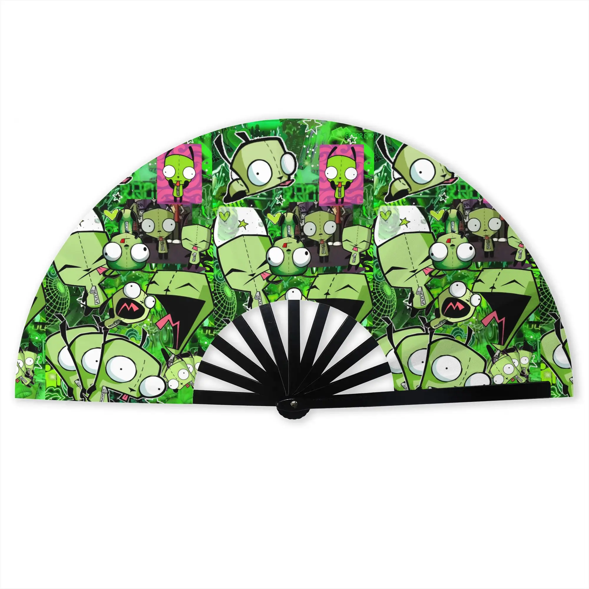 Z-Zims Cartoon Movie Stylish Hand Fan Men Hot Manga Printed Fan Aesthetic Costume Prop Folding Fans For Sports Events Gift