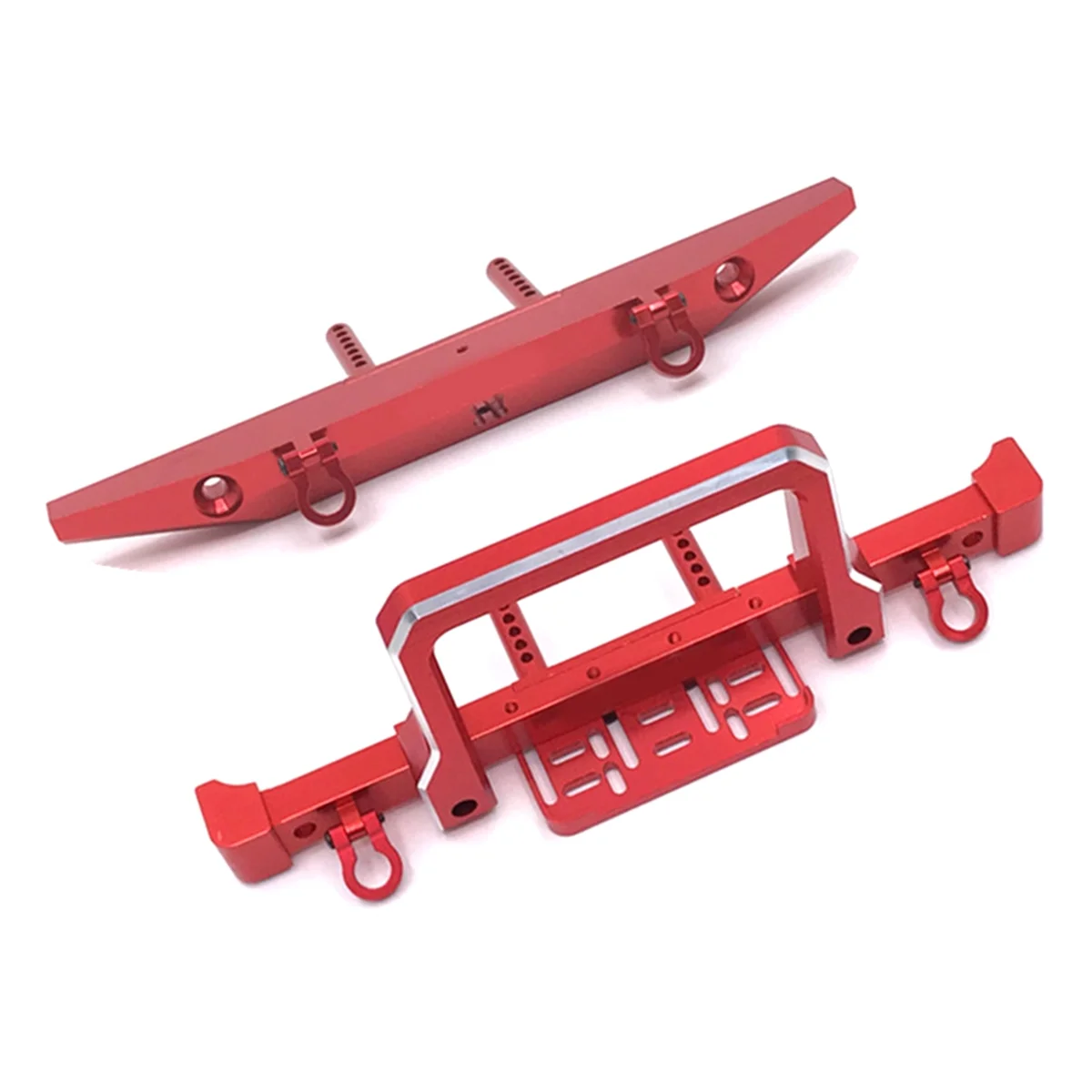 Metal Front Rear Bumper for 1/10 RC Crawler Car MN999 MN222 TRX4 SCX10 90046 90047 RC Car Upgrade Parts Red