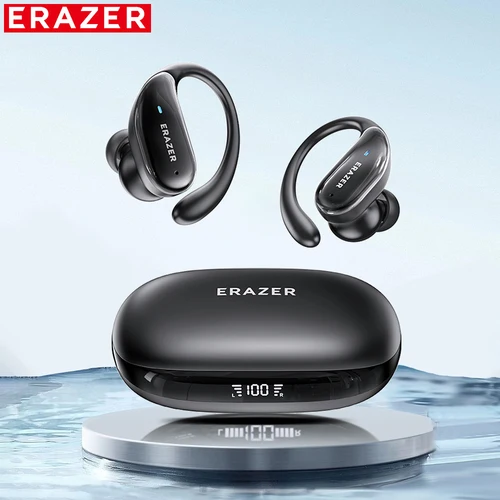 ERAZER XT80pro TWS AI auriculares Bluetooth auriculares inalámbricos deportivos Control táctil ganchos para las orejas auriculares cancelación activa de ruido