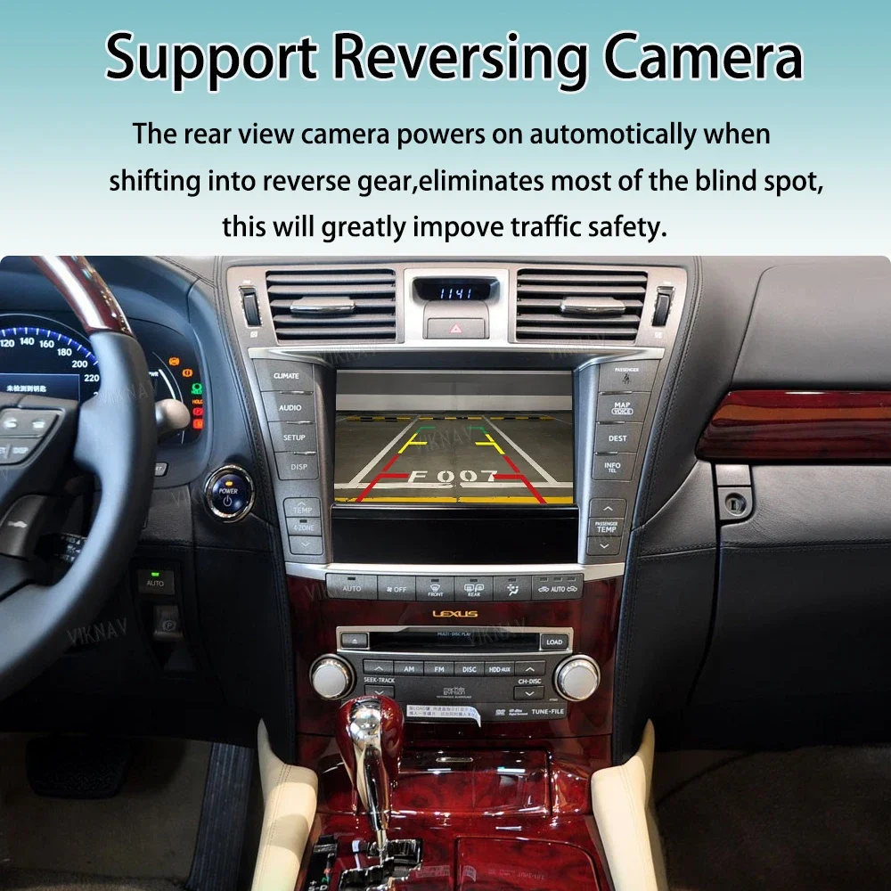 Viknav Linux System For Lexus LS 2007-2012 OEM Screen LVDS Decoder Interface Box Multimedia Android Auto Wireless Apple Carplay