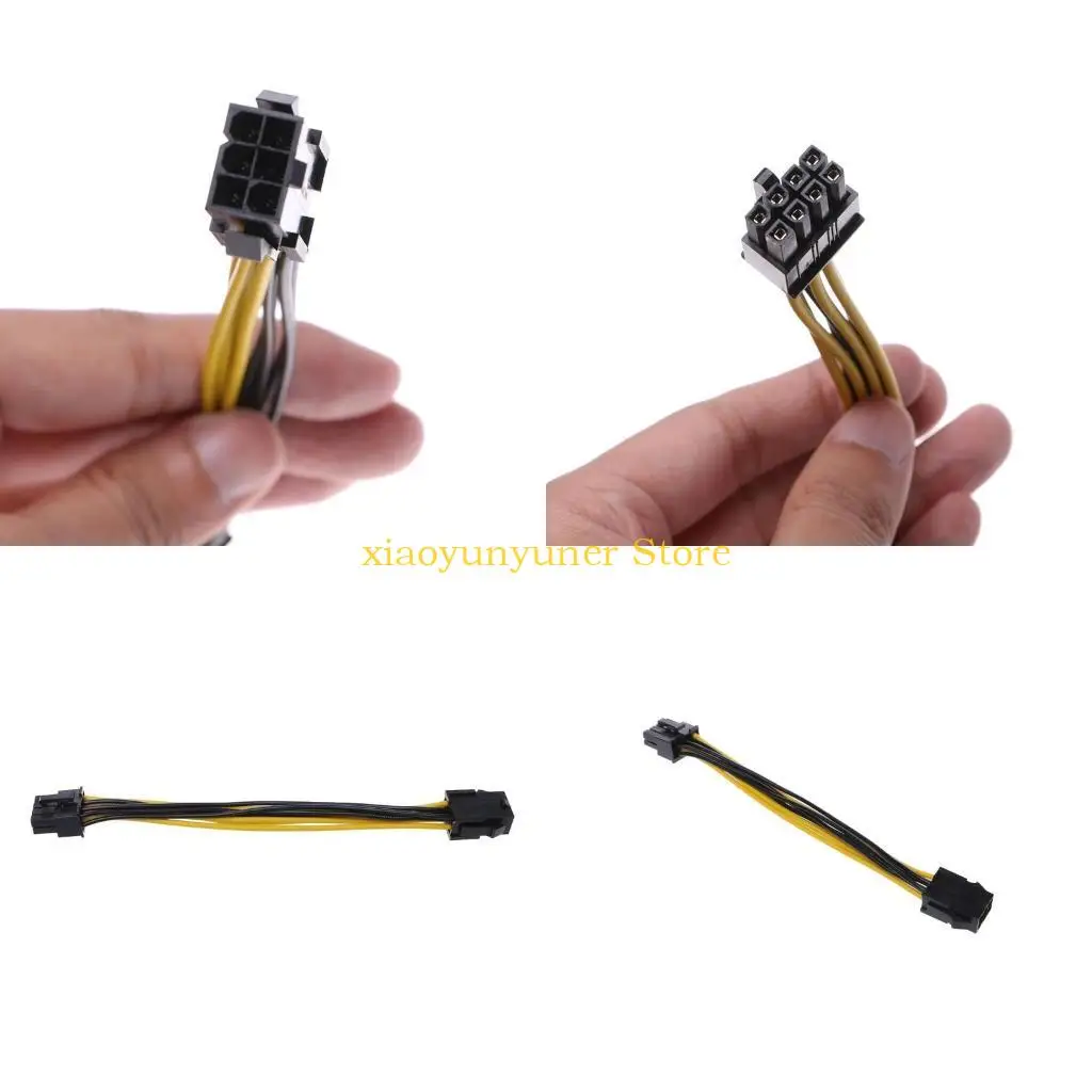 P9JB 1Pc 6Pin PCI for Express Power Cable PCIE 6 Pin Female to 8 Pin Male Video Card Extension Cord