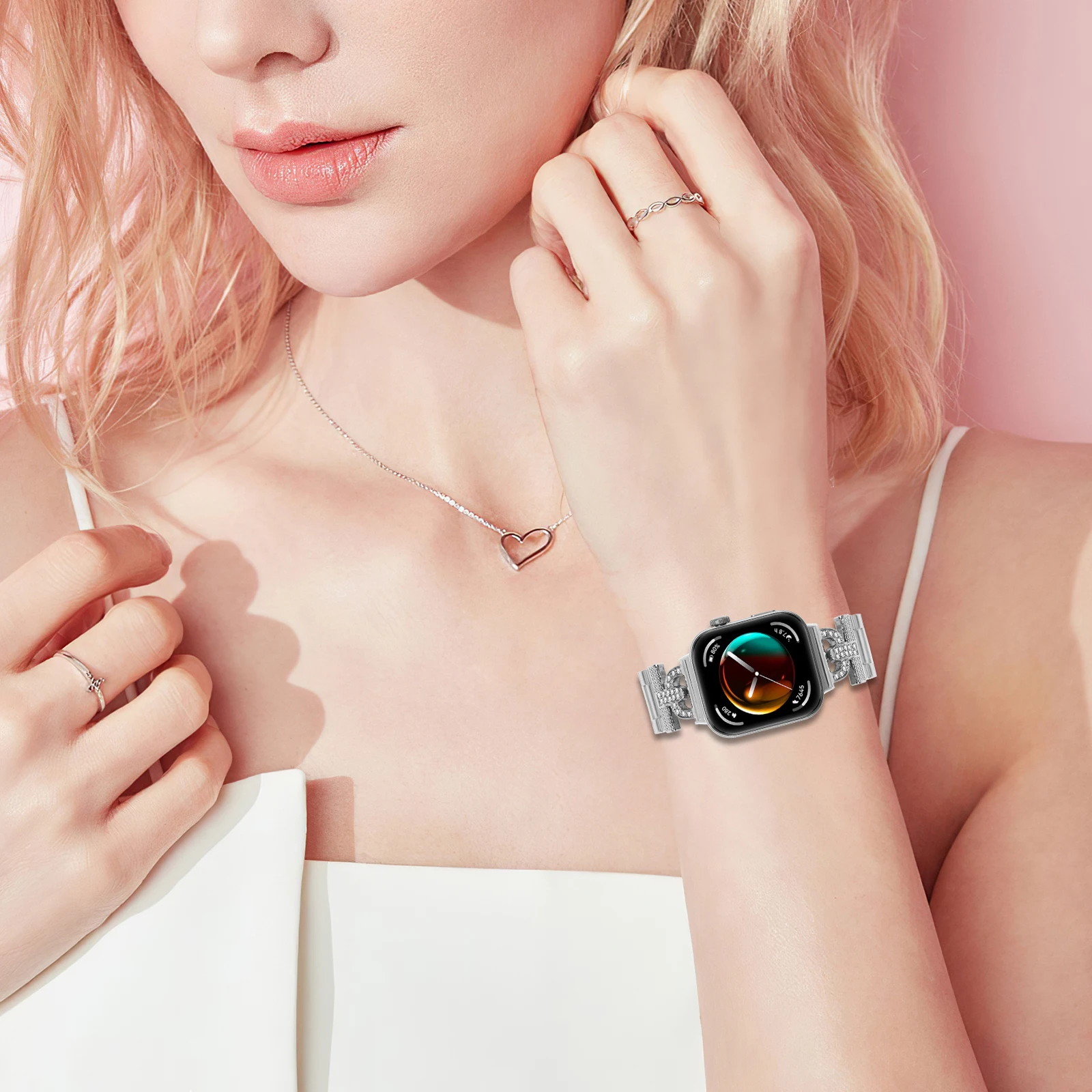 Pulseira de aço inoxidável para huawei watch fit 4/4 pro, acessórios de smartwatch, pulseira de substituição para huawei watch fit 3, pulseira de metal