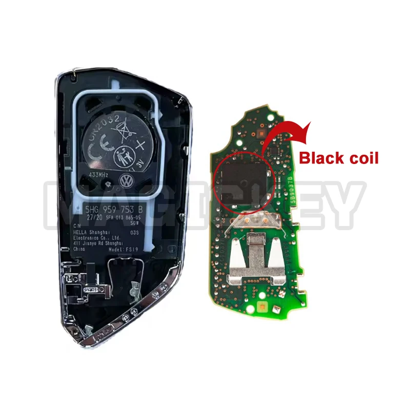 Genuine OEM 5D Smart Remote Key For Volkswagen Siyat Skoda FCC 5HG 959 753 5FA 959752 5DD 959753 B MQB49 5C Chip Golf 8 ID3 ID4 image 3
