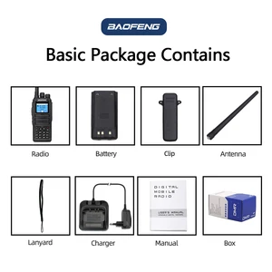 Baofeng DMR DM 1701 Walkie Digital Talkie Double Analogal Radio in Two -SENE Open GD77 GD77 Doppelzeit Slot Level 1 + 2 Amateur Radio Dr. 1801 8 Hauptverkaufsradio Digital Communicator - №4