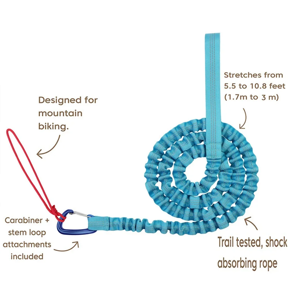 Imagem -05 - Corda de Reboque de Bicicleta para Pai-filho Corda Conveniente Corda de Tração Mountain Bike Puxar