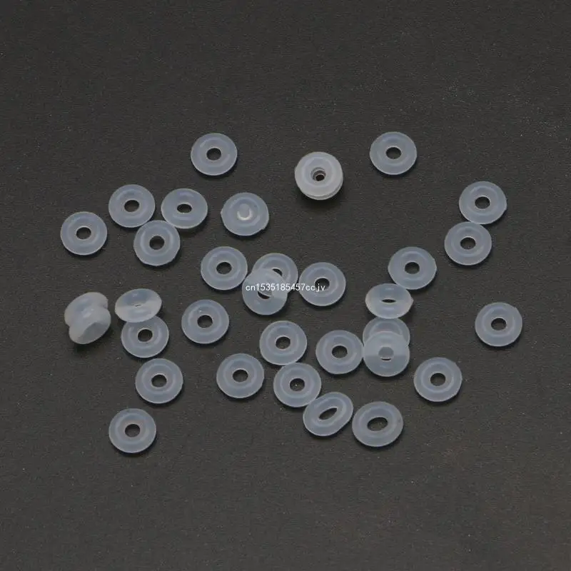 Clear Rubber Stop Beads Silicone Stopper Spacer Beads End Clasp Beads O Rings Dropship