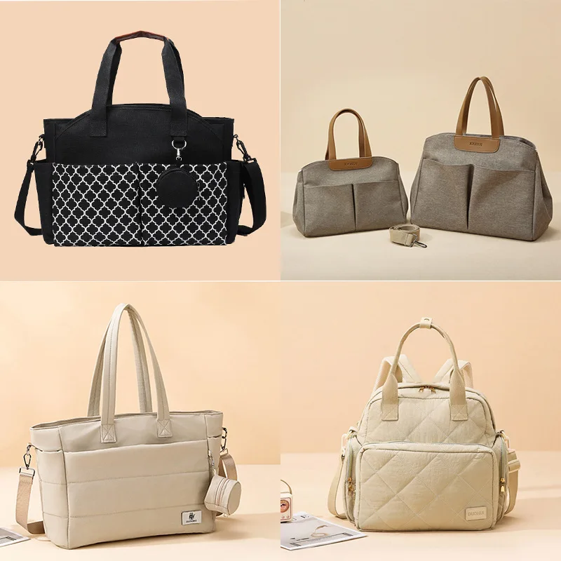 

Сумка для подгузников, сумка для мамы, большая вместительная сумка на плечо, легкая многофункциональная портативная сумка для хранения вещей для беременных