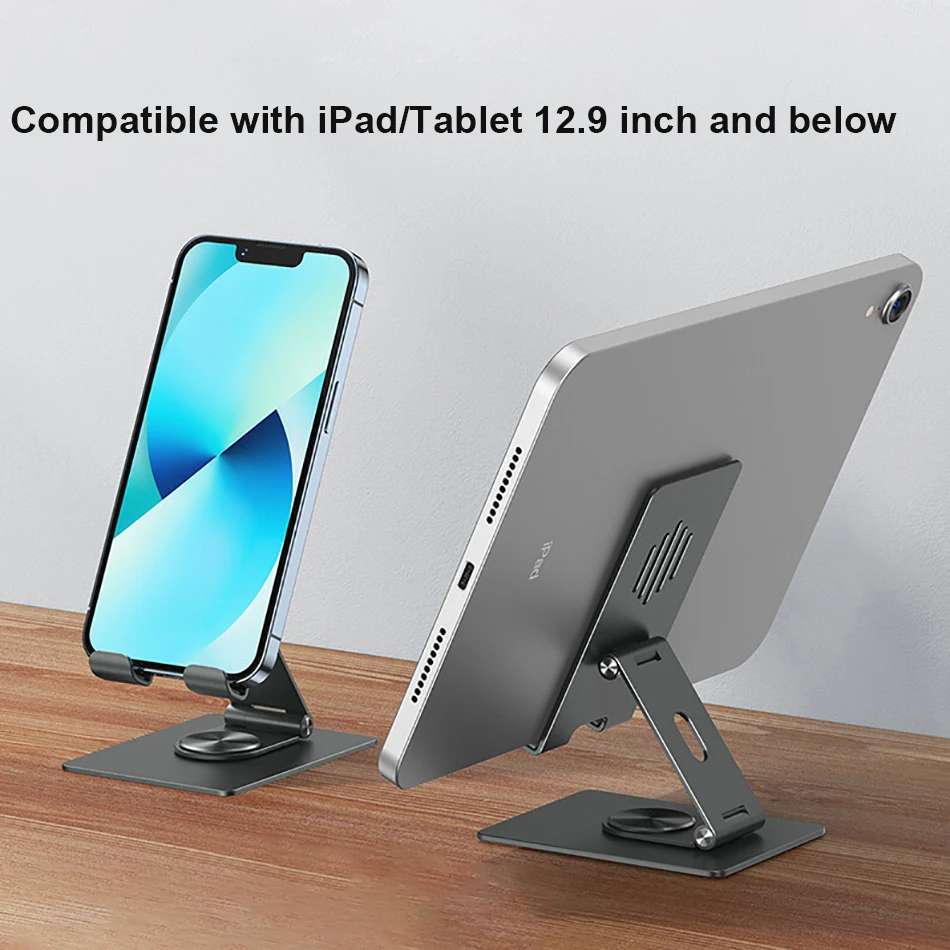 

WiWU Tablet Stand for iPad Pro 12.9 Air 5 10.9 with Rotation Double Adjustable Support for Mobile Phone Fordable Desktop Stand