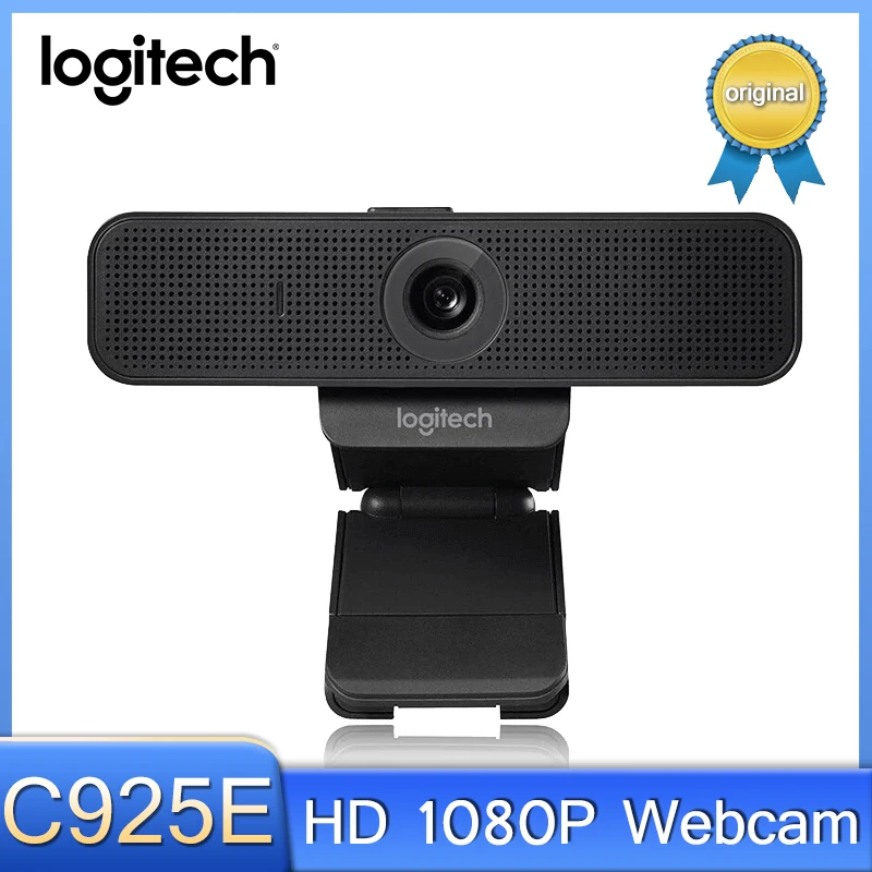 Logitech C925e 1080p Webcam Autofocus USB Cam with HD Video and Built-In Stereo Microphones Professional Wide Angle Cam