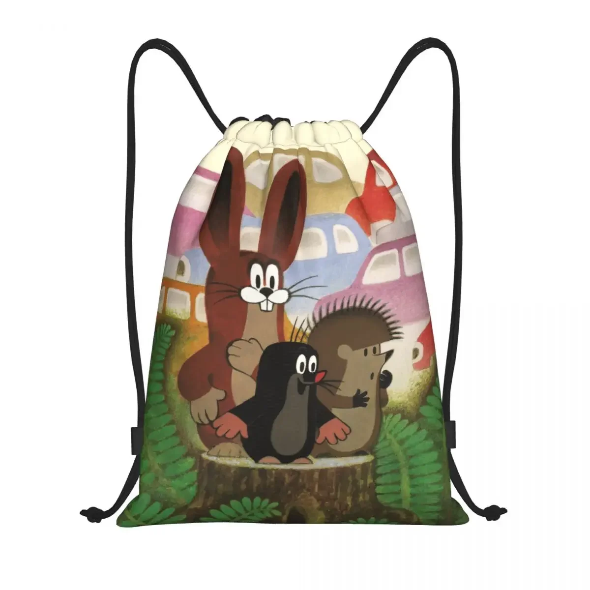 

Czech Cartoon Comics Krtek Mole Drawstring Backpack Women Men Gym Sport Sackpack Portable Slovakia Art Training Bag Sack