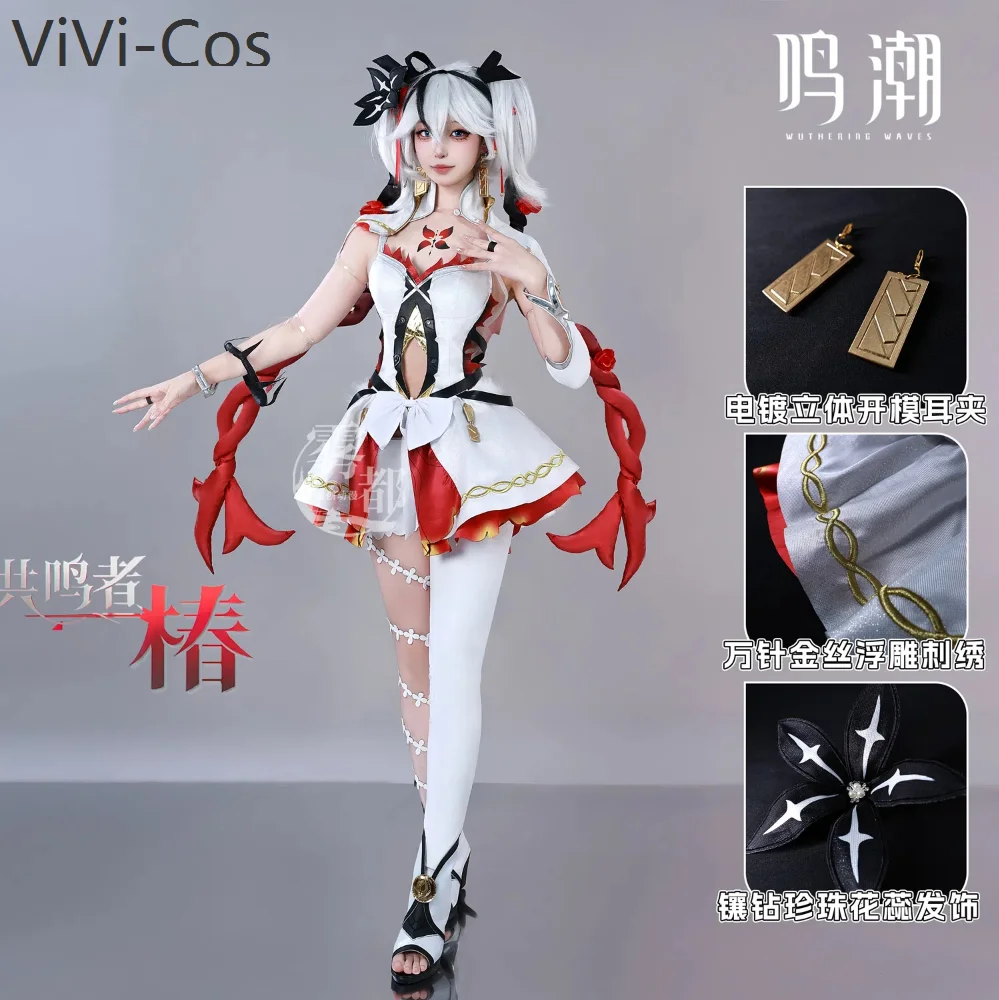 ViVi-Cos Wuthering Waves Camellya Cosplay Costume Cos Game Anime Party Uniform Hallowen Play Role Clothes Clothing