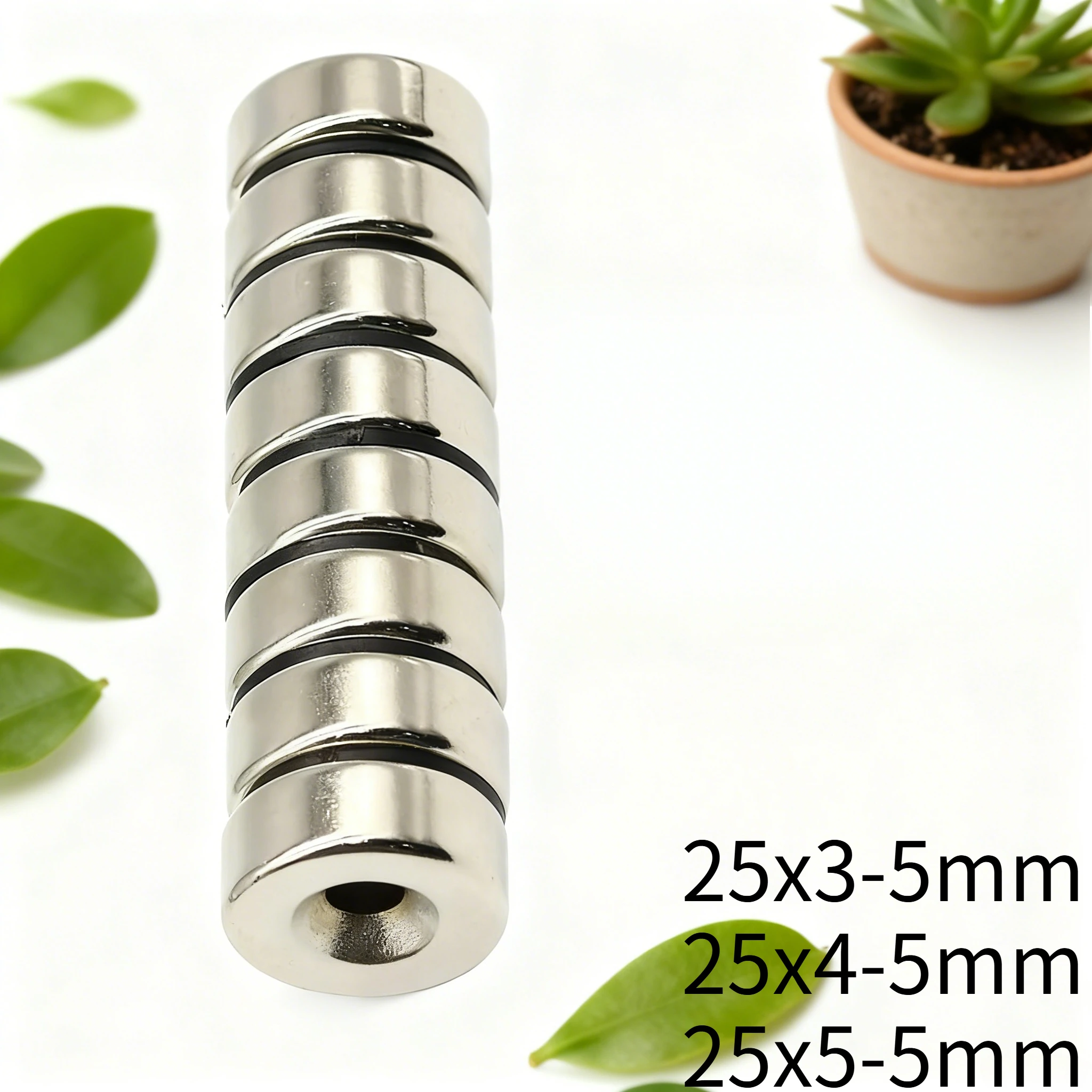 N35 25x3-5 25x4-5 25x5-5 NdFeB Hole Neodymium Magnet Strong New Super Powerful Round Countersink Disc Magnetic Ring Craft Diy