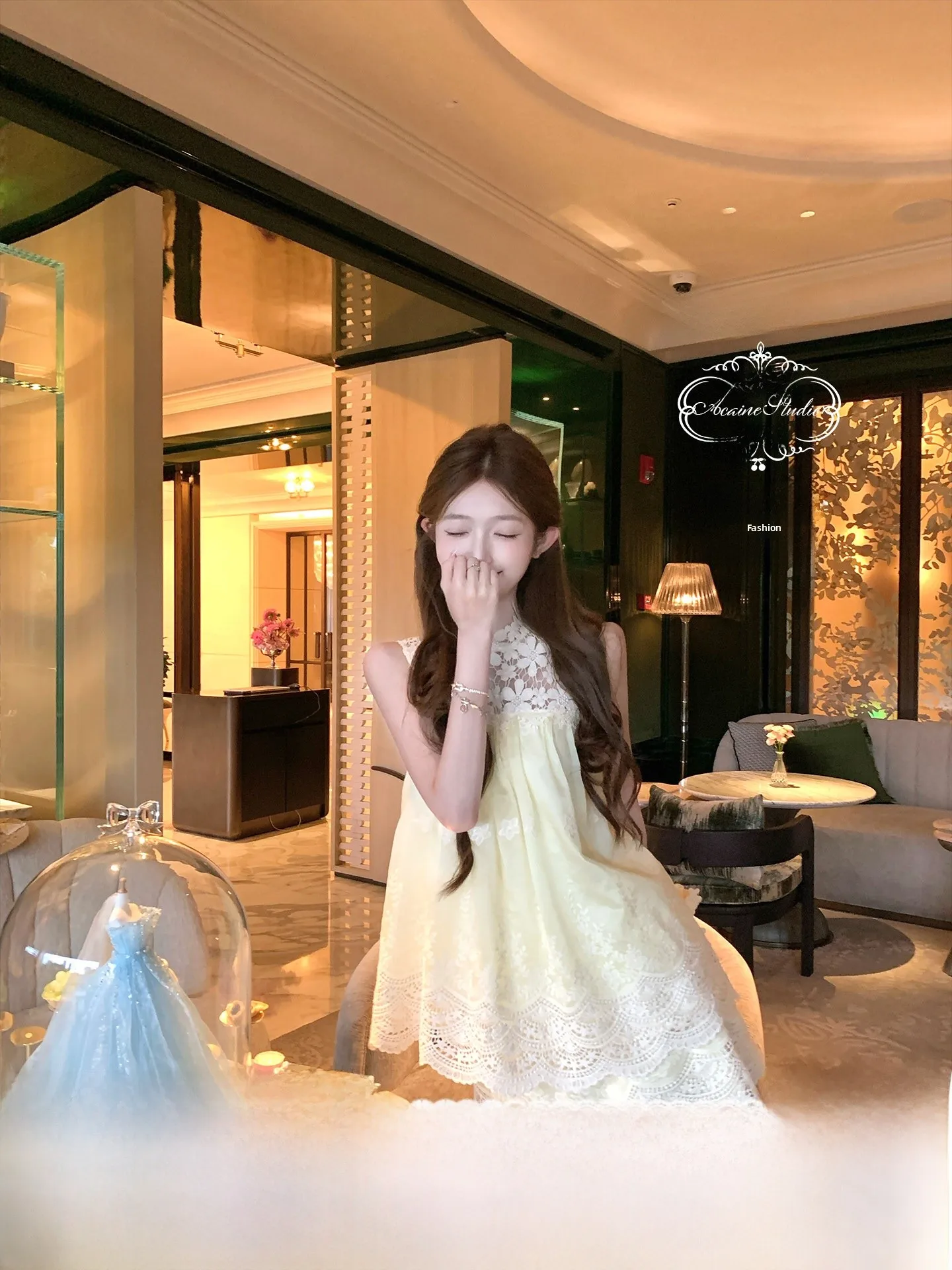 Summer Acaine Short Loose Hollow Embroidery  Set Women's Fashion Elegant Style High Waist A-Line Skirt And Top Ensemble