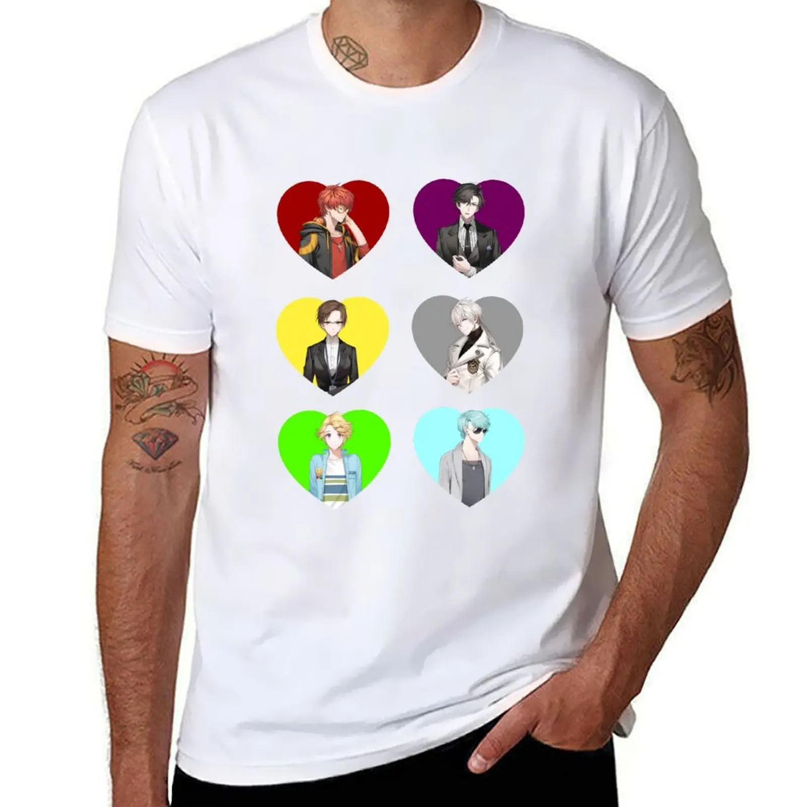 

Mystic Messenger Hearts T-Shirt t shirt personalised man t shirt cotton high quality T-Shirt