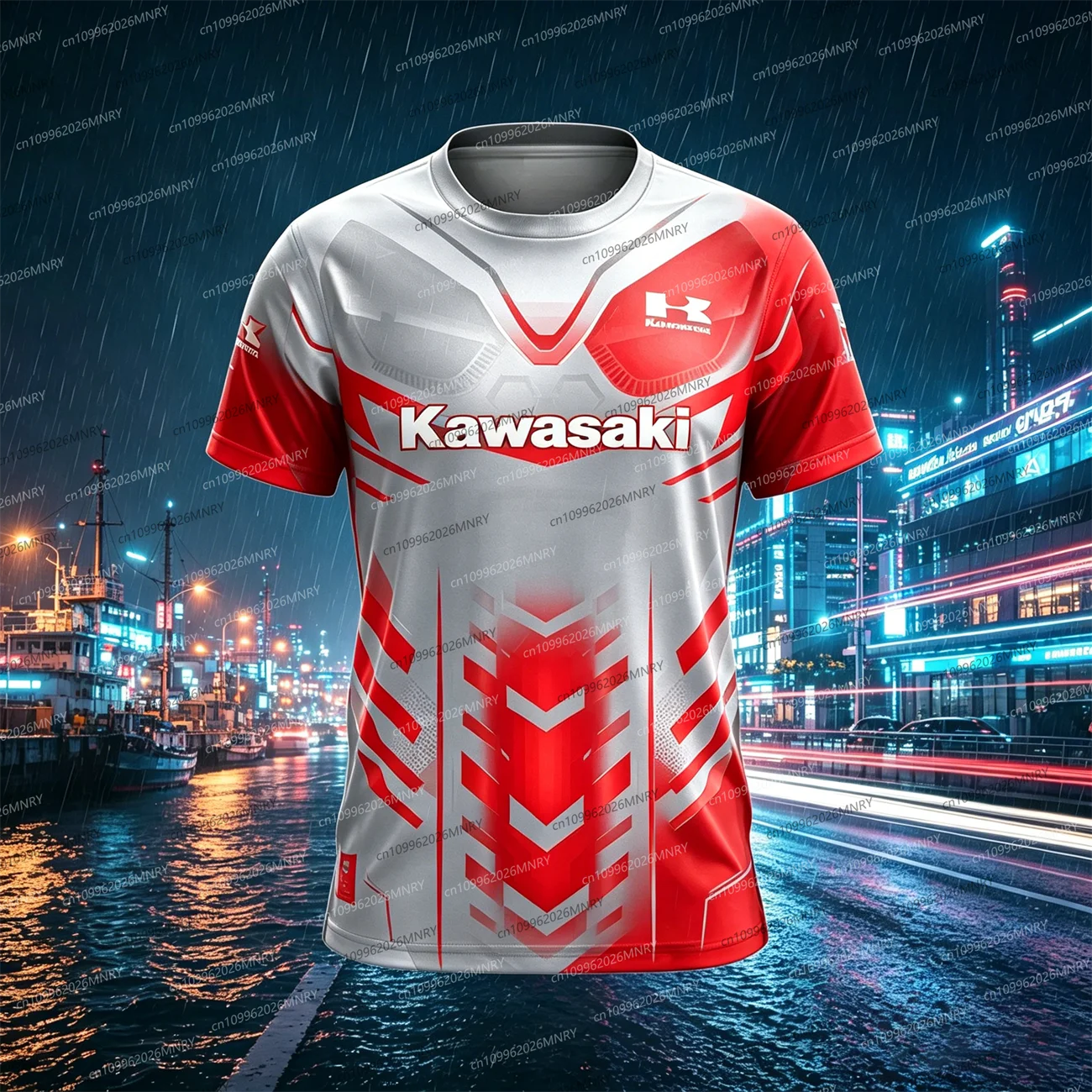 

Racing Breathable Quick Drying Elastic Motorcycle Kawasaki T-Shirt Fashion Summer clothes for manWomen tshirt Training Top